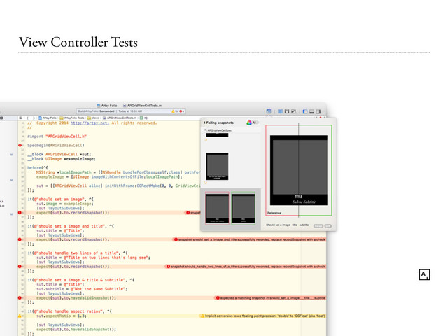 View Controller Tests
