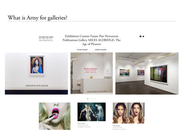 What is Artsy for galleries?
