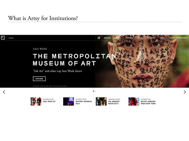 What is Artsy for Institutions?
