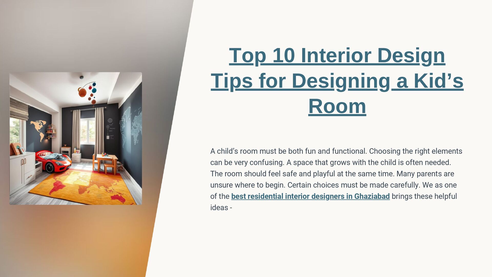 Top 10 Interior Design Tips for Designing a Kid’s Room - Speaker Deck