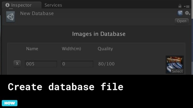 Create database file
