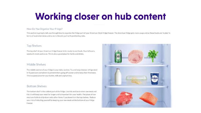 Working closer on hub content
