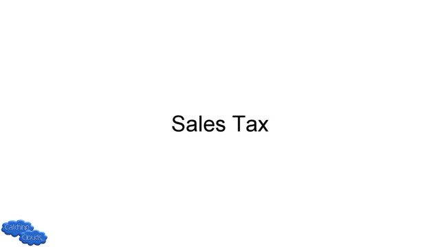 Sales Tax
