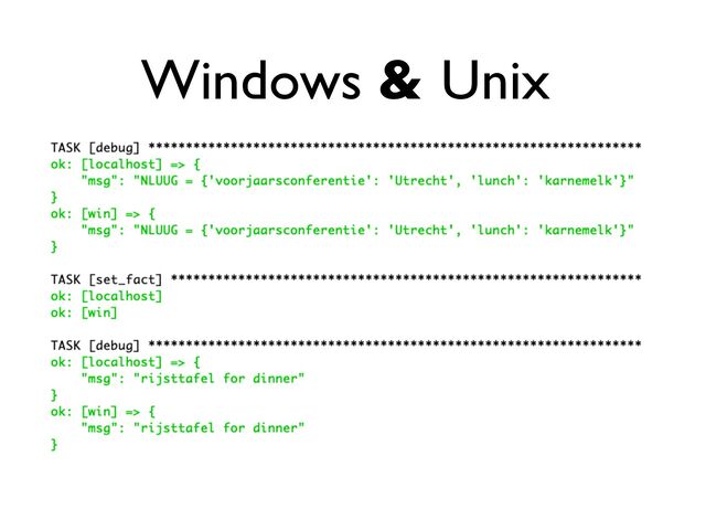 Windows & Unix
