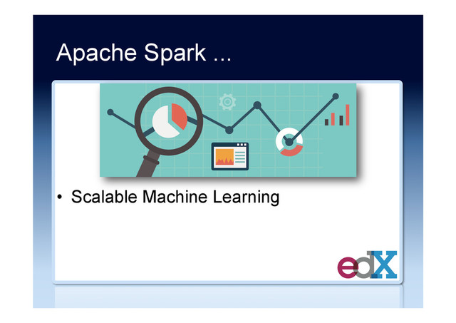 Apache Spark ...
•  Scalable Machine Learning
