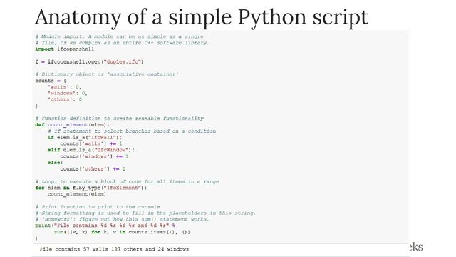 Anatomy of a simple Python script
