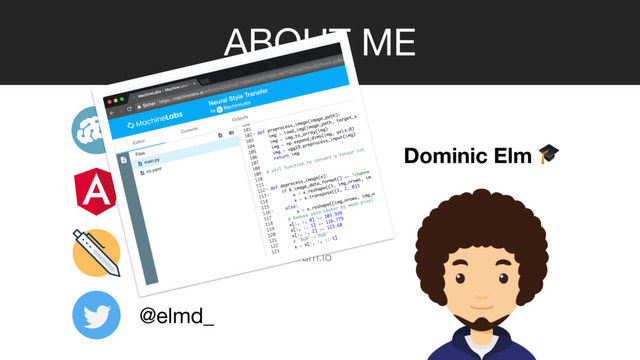Blogging blog.thoughtram.io
Dominic Elm 
ABOUT ME
Trainer @thoughtram
@elmd_
=

