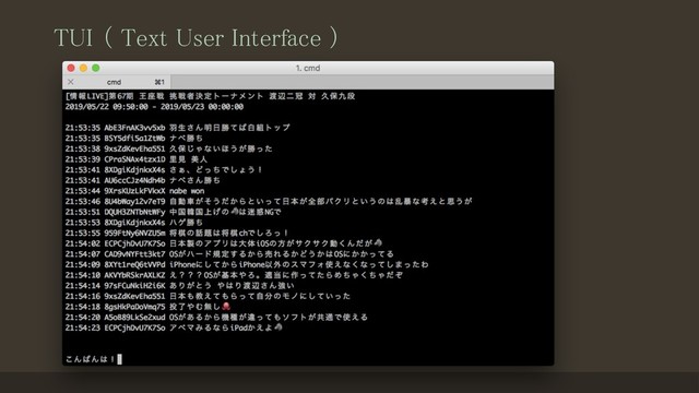 TUI （ Text User Interface ）
