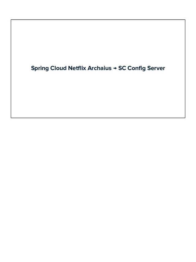 Spring Cloud Netflix Archaius → SC Config Server
