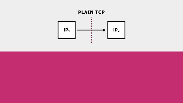 IP1 IP2
PLAIN TCP
