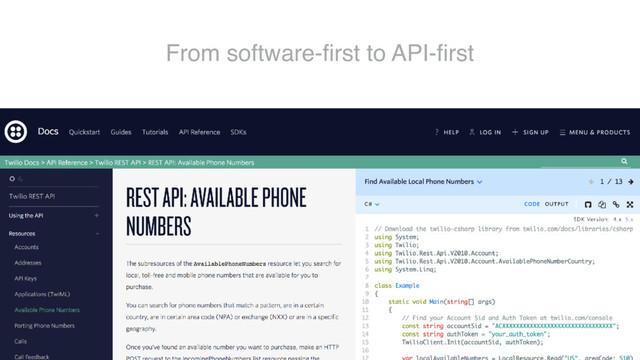From software-ﬁrst to API-ﬁrst
