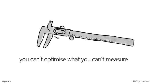 #Quarkus @holly_cummins
you can’t optimise what you can’t measure

