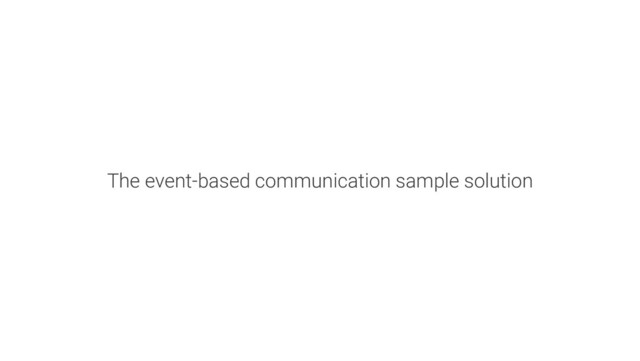 The event-based communication sample solution
