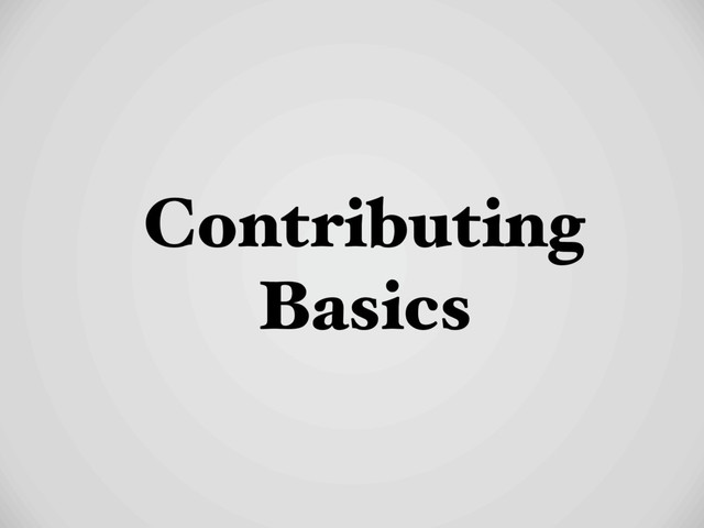 Contributing
Basics
