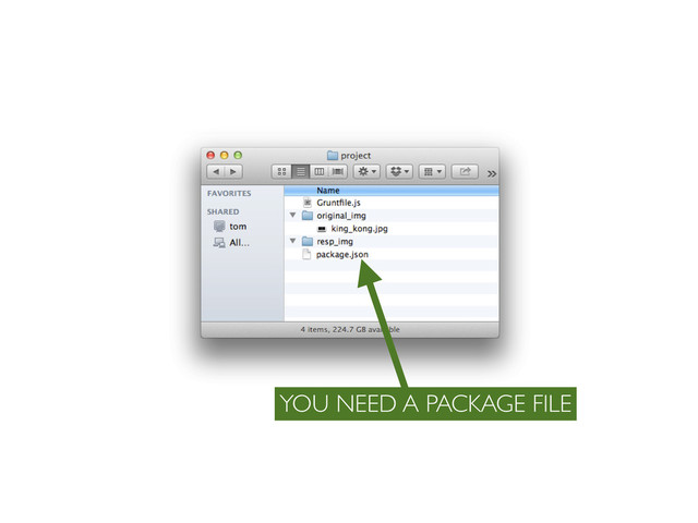 YOU NEED A PACKAGE FILE
