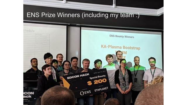 ENS Prize Winners (including my team :)
