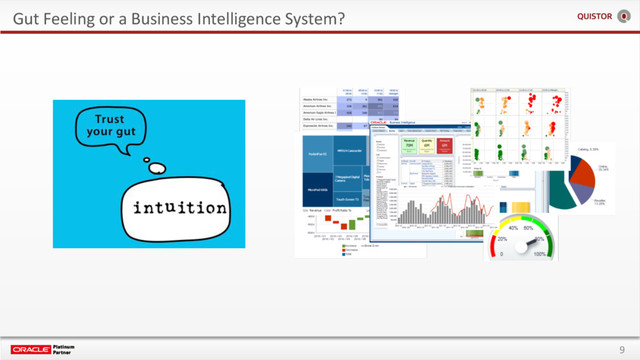 9
Gut Feeling or a Business Intelligence System?
