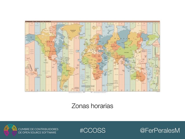 @FerPeralesM
#CCOSS
Zonas horarias

