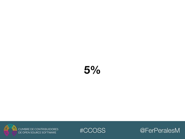 @FerPeralesM
#CCOSS
5%
