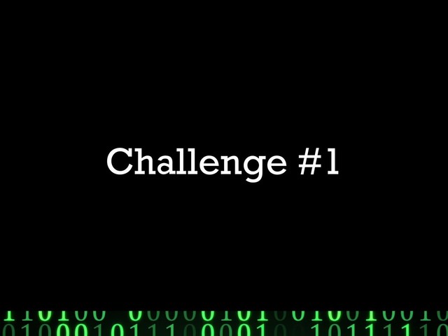 Challenge #1
