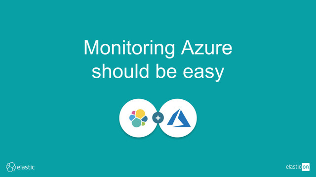 Monitoring Azure
should be easy

