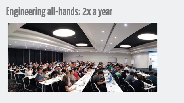 Engineering all-hands: 2x a year
