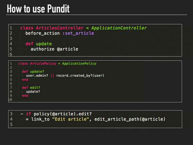 How to use Pundit
v
