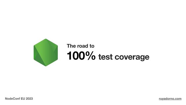 NodeConf EU 2023
100% test coverage
The road to
ruyadorno.com
