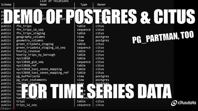 Scaling Postgres for Time Series Data with Citus | Nov 15 2018 | Marco Slot | Claire Giordano
Scaling Postgres for Time Series Data with Citus | Nov 15 2018 | Marco Slot | Claire Giordano
