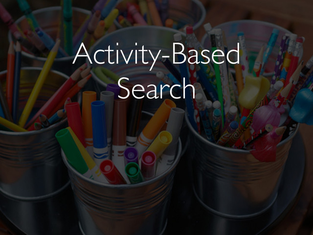 Activity-Based
Search
