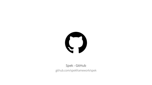 Spek - GitHub
github.com/spekframework/spek
