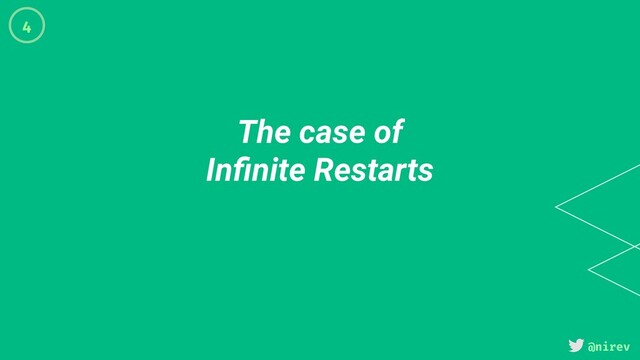 @nirev
The case of
Inﬁnite Restarts
4
