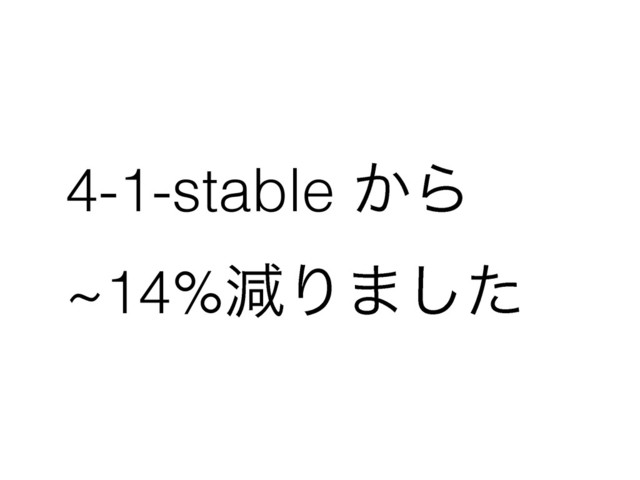 4-1-stable ͔Β
~14%ݮΓ·ͨ͠
