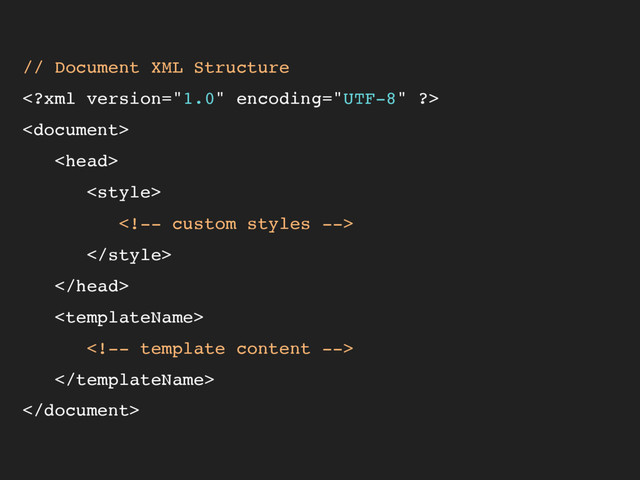 // Document XML Structure




<!-- custom styles -->






