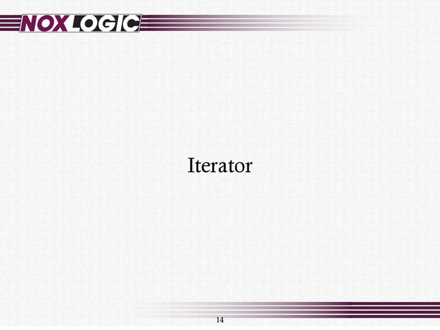 14
Iterator

