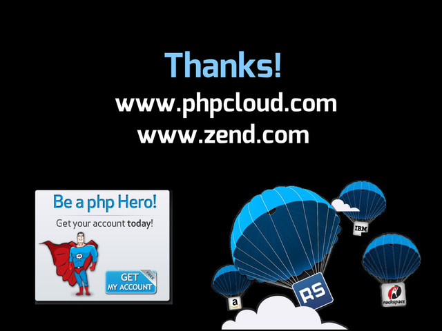 Thanks!
www.phpcloud.com
www.zend.com
