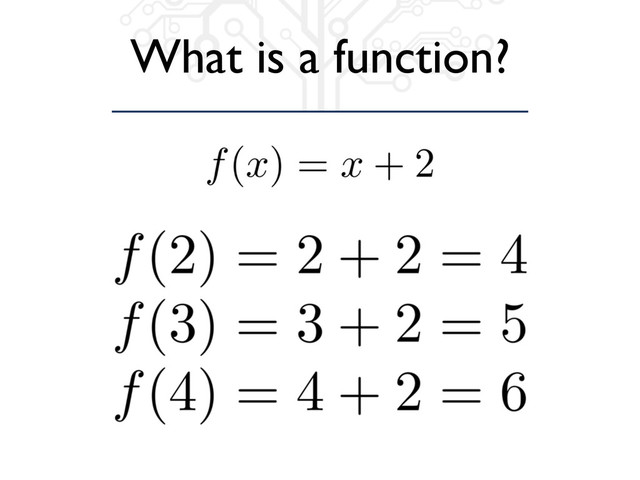 What is a function?

