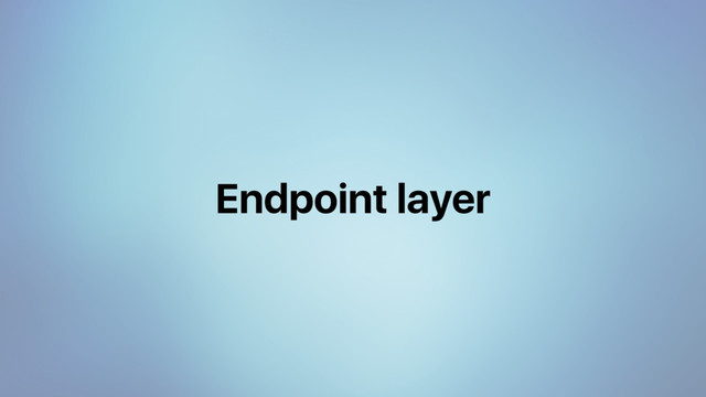 Endpoint layer
