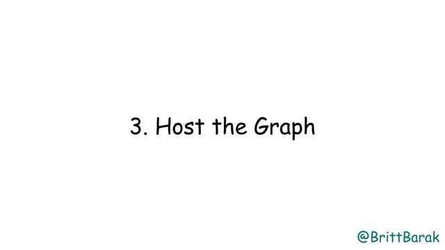 @BrittBarak
3. Host the Graph
