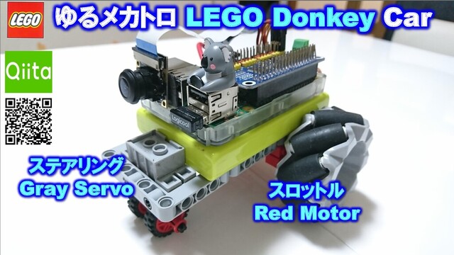 ゆるメカトロ LEGO Donkey Car
ステアリング
Gray Servo スロットル
Red Motor

