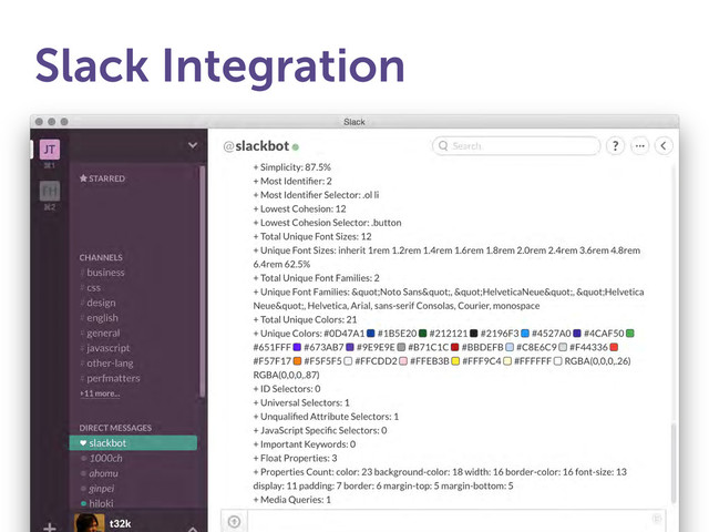 Slack Integration
