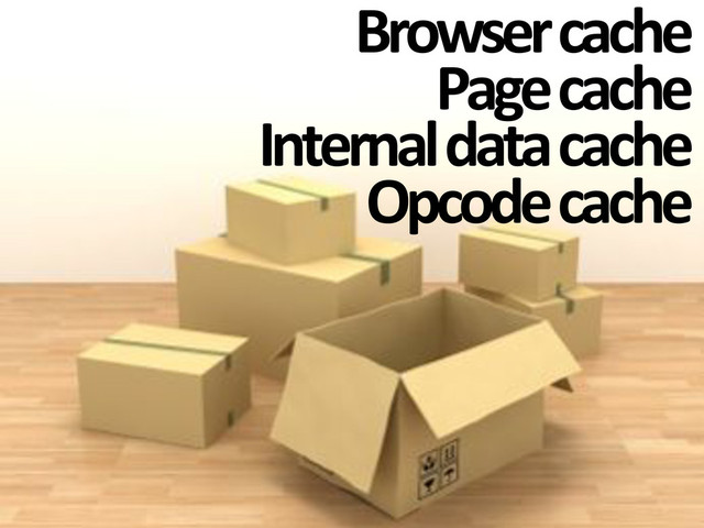 Browser#cache
Page#cache
Internal#data#cache
Opcode#cache
