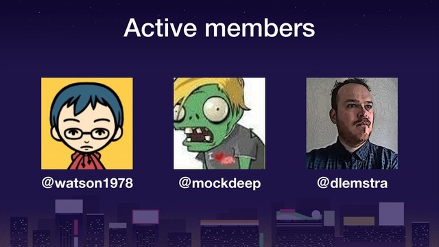 Active members
ˏmockdeep
ˏwatson1978 ˏdlemstra

