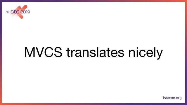MVCS translates nicely
