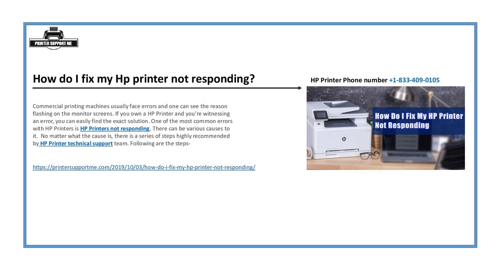 How do I fix my Hp printer not responding? Speaker Deck