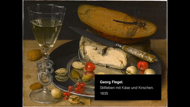 Georg Flegel.
Stillleben mit Käse und Kirschen.
1635
