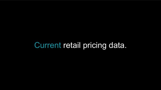Current retail pricing data.
