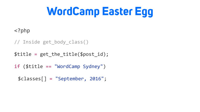 WordCamp Easter Egg
