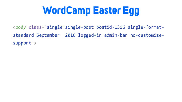 WordCamp Easter Egg

