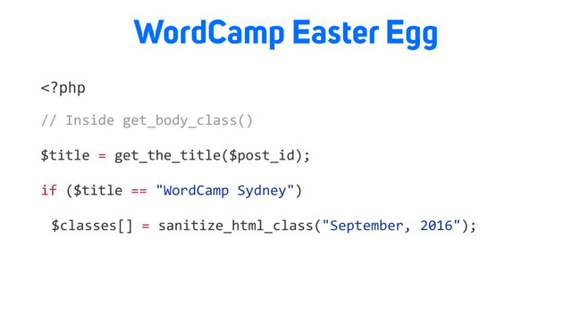 WordCamp Easter Egg
